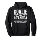 Hockey Goalie Grandpa Hockey Keeper Grandpa Hoodie - Unique Graphic Unisex