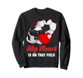 My Heart Is That Field Soccer Valentines Sweatshirt - Trendy Graphic Unisex
