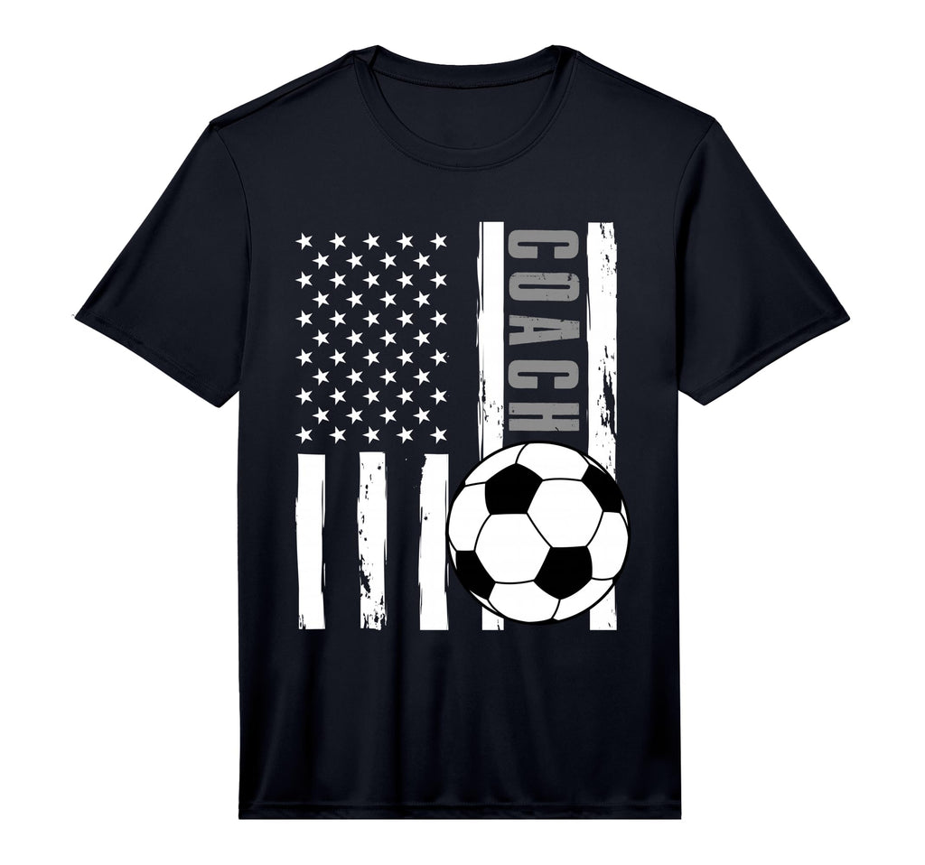Usa Flag Soccer Coach Funny Soccer T-Shirt - Custom Art Print Unisex