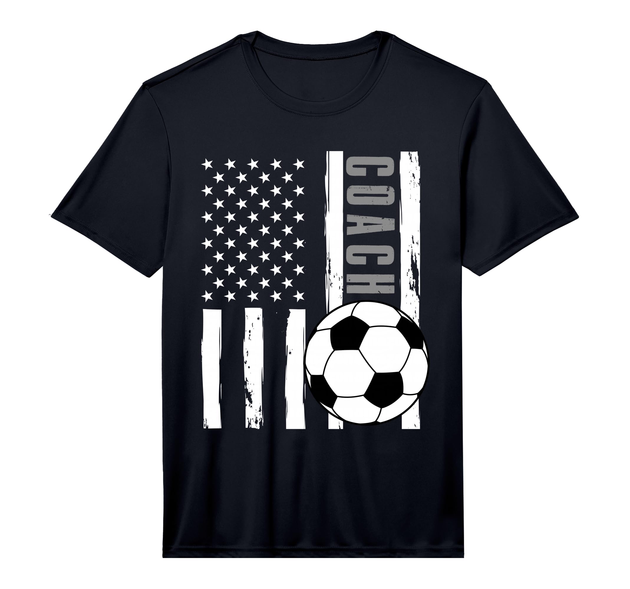 Usa Flag Soccer Coach Funny Soccer T-Shirt - Custom Art Print Unisex