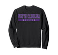 North Carolina Soccer Purple Text Sweatshirt - Unique Graphic Men Women