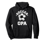 Soccer Opa Soccer Ball Distressed Funny Hoodie - Trendy Graphic Unisex