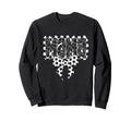 Mono Checkred Soccer Mama Bow White Sweatshirt - Trendy Graphic Unisex