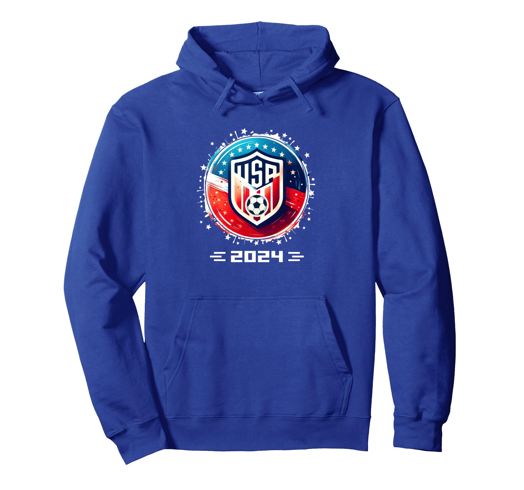 American Flag Soccer Team Soccer 2024 Hoodie - Custom Art Print for Adults