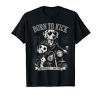 Dalmatian Motorbike Love Footbal Soccer T-Shirt - Graphic Print Men Women