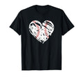 Ball Heart Coach Player Baseball Mom T-Shirt - Custom Art Print Men Women