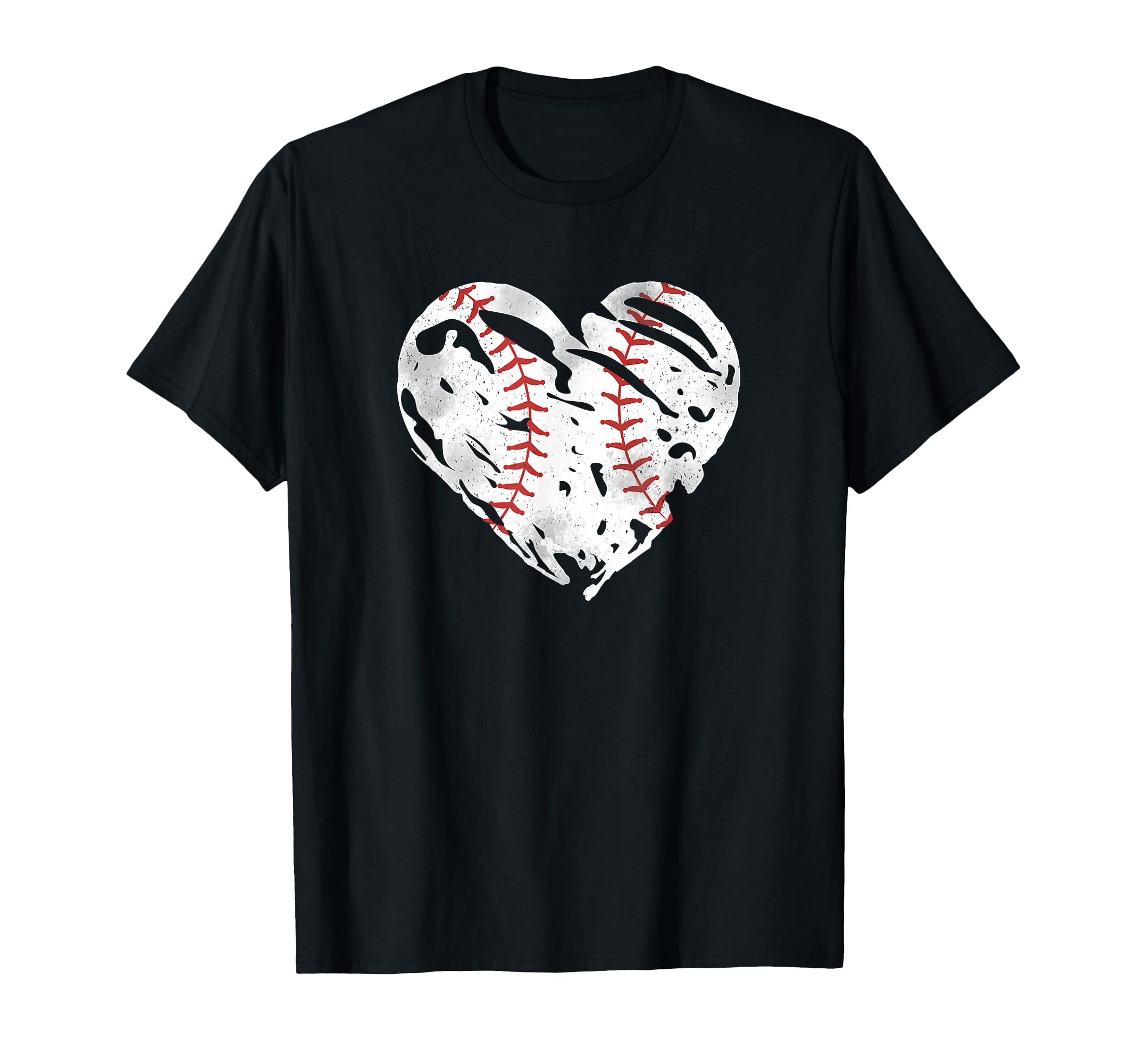 Ball Heart Coach Player Baseball Mom T-Shirt - Custom Art Print Men Women