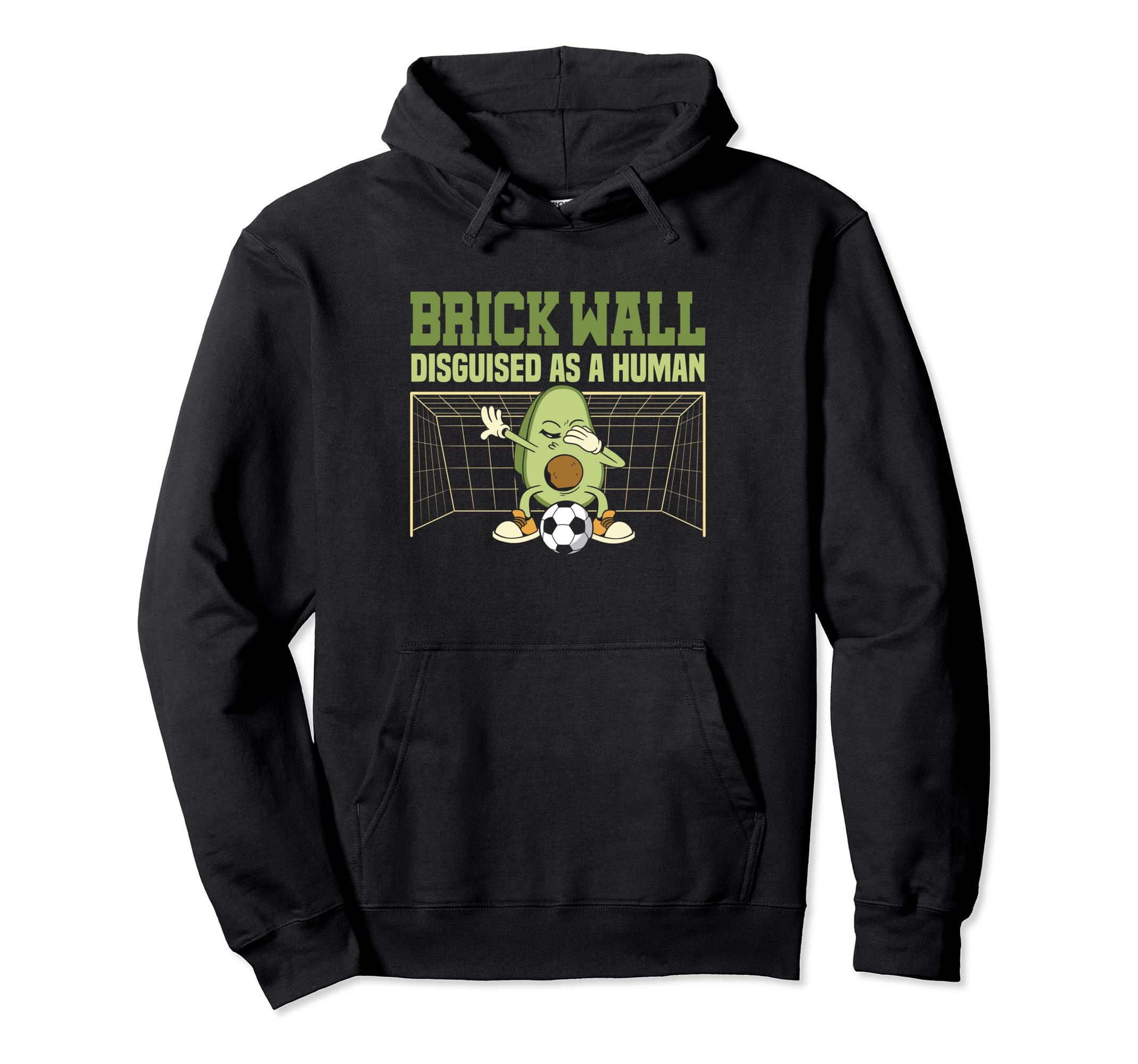 Avocado Goalie Brick Wall Disguised As Hoodie - Graphic Print Men Women