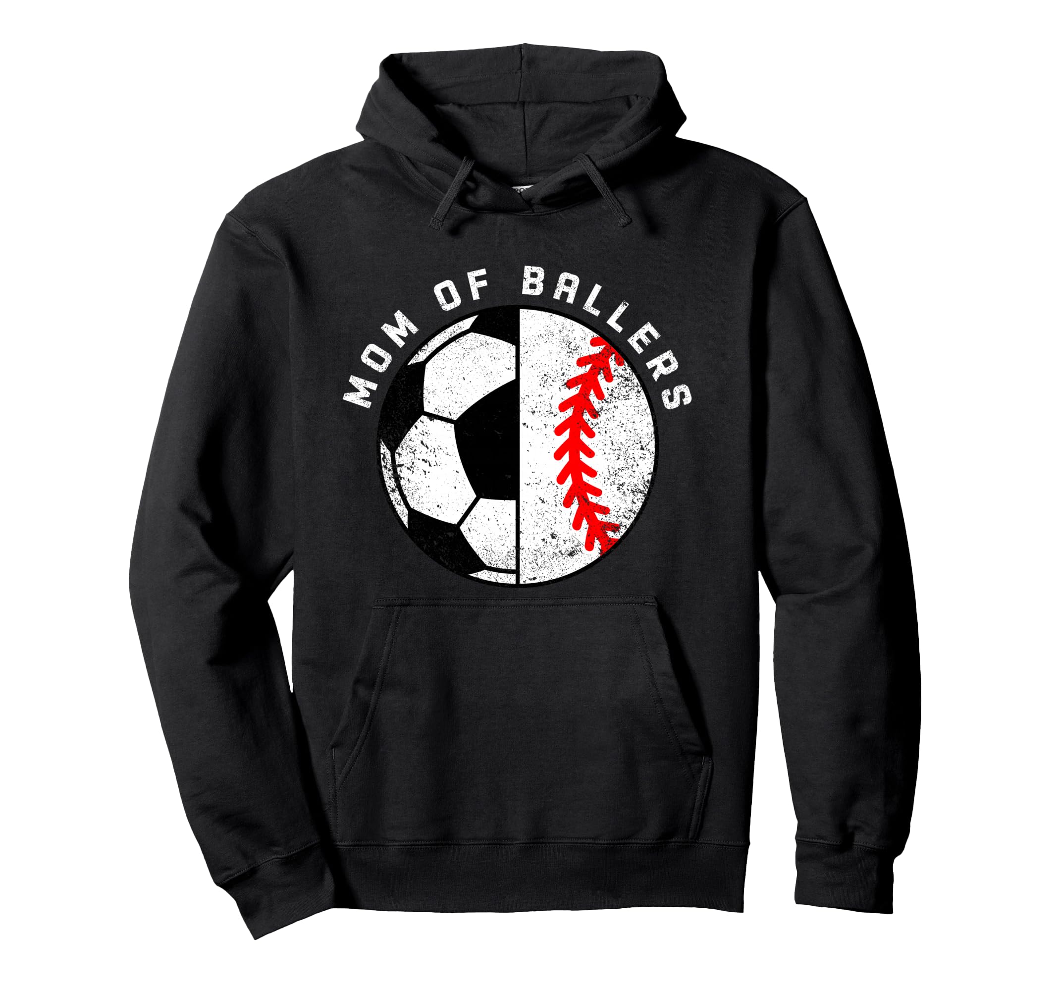Mom Ballers Funny Soccer Baseball Mom Hoodie - Novelty Apparel Men Women