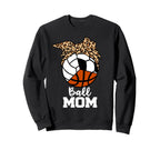 Ball Mom Funny Volleyball Sweatshirt - Fun Novelty Design for Adults