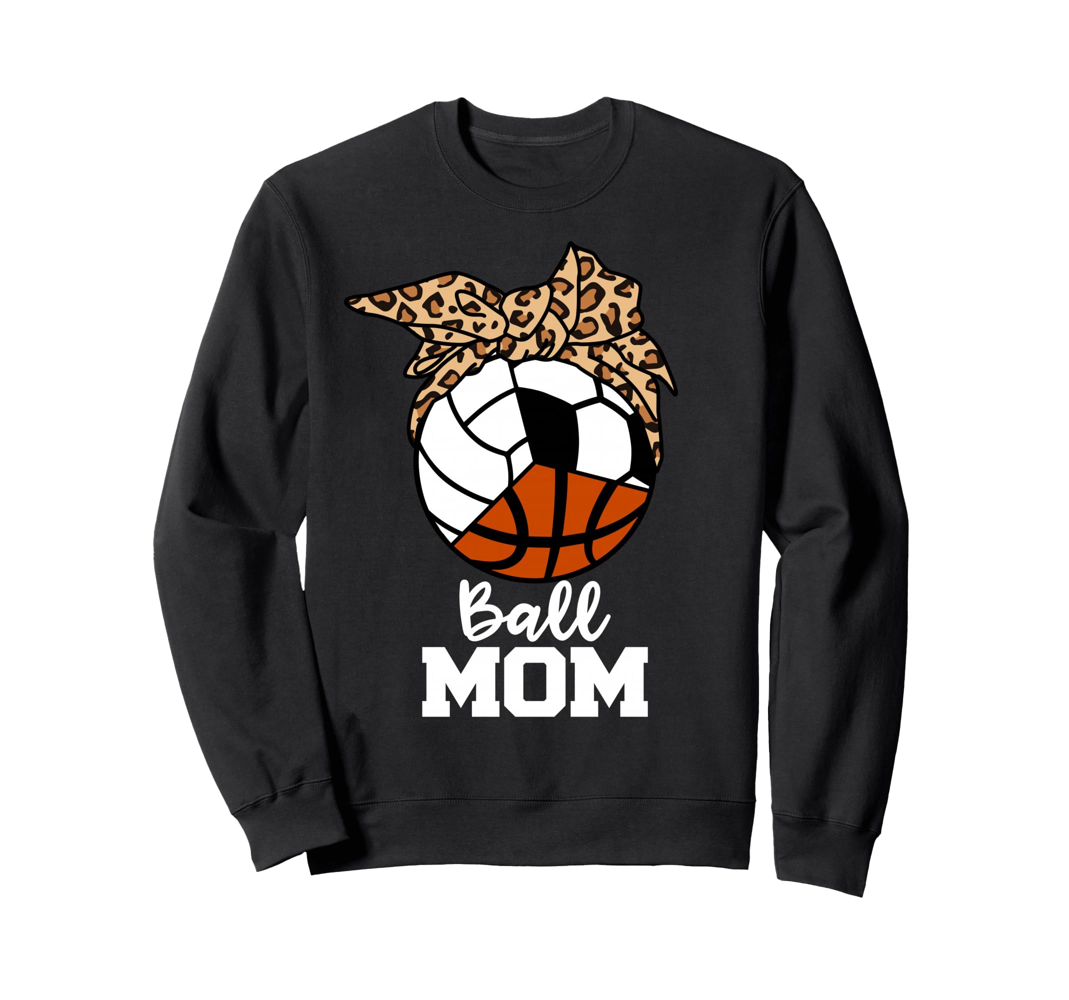Ball Mom Funny Volleyball Sweatshirt - Fun Novelty Design for Adults