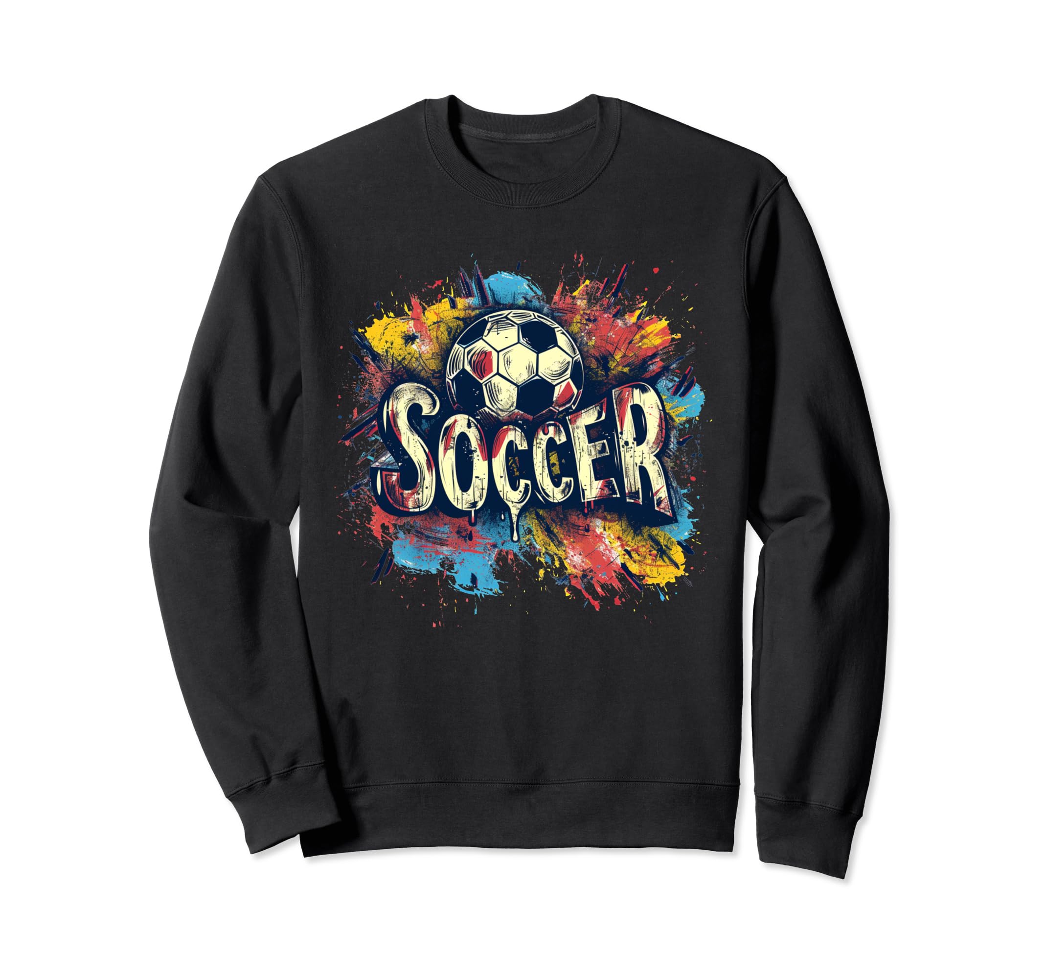 Multicolor Soccer Costume Sweatshirt - Casual Everyday Wear Men Women