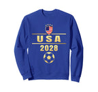 American Flag Soccer Womens Soccer Sweatshirt - Trendy Graphic Unisex