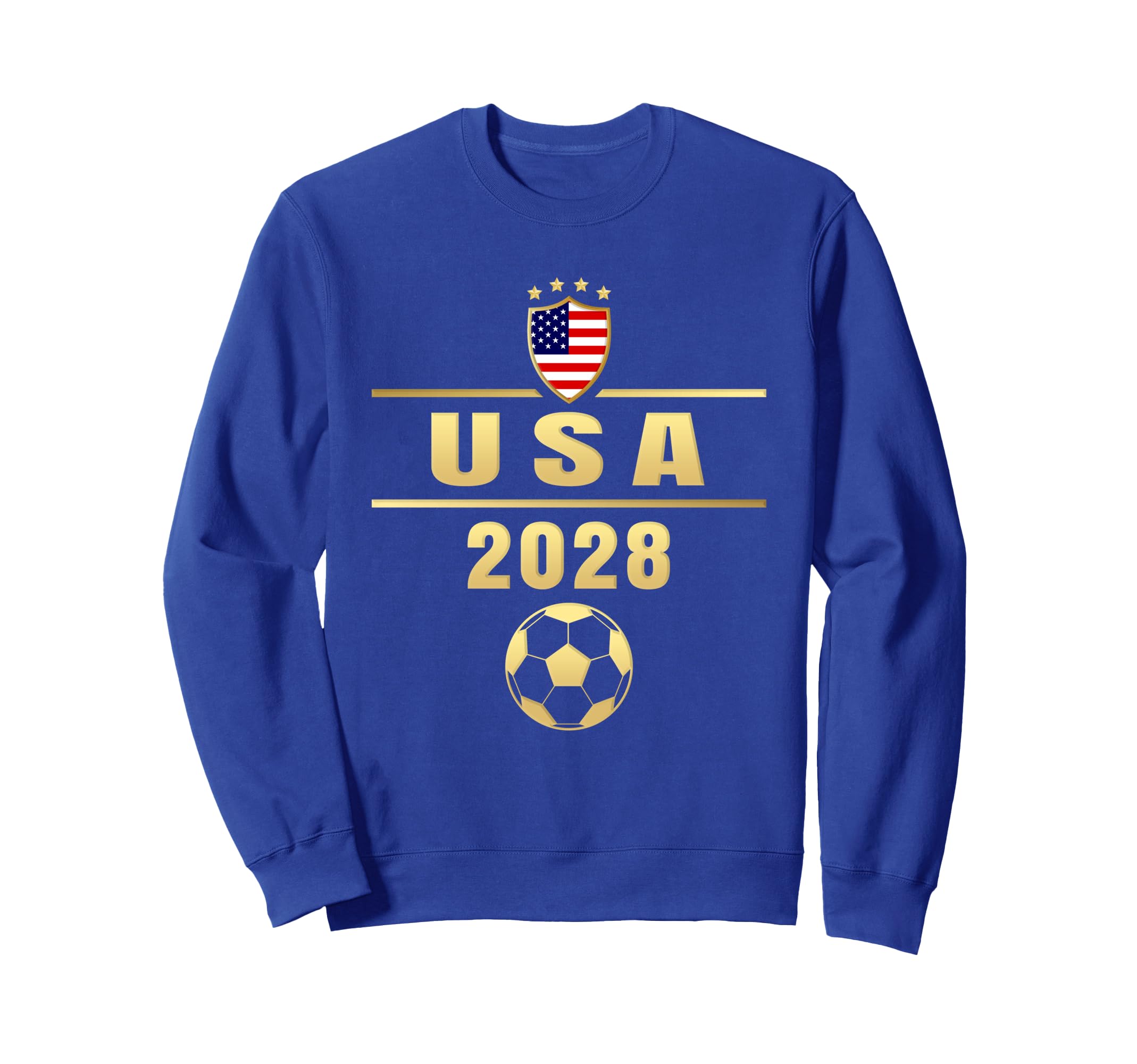 American Flag Soccer Womens Soccer Sweatshirt - Trendy Graphic Unisex