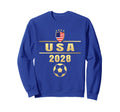 American Flag Soccer Soccer 2028 Sweatshirt - Novelty Apparel Men Women