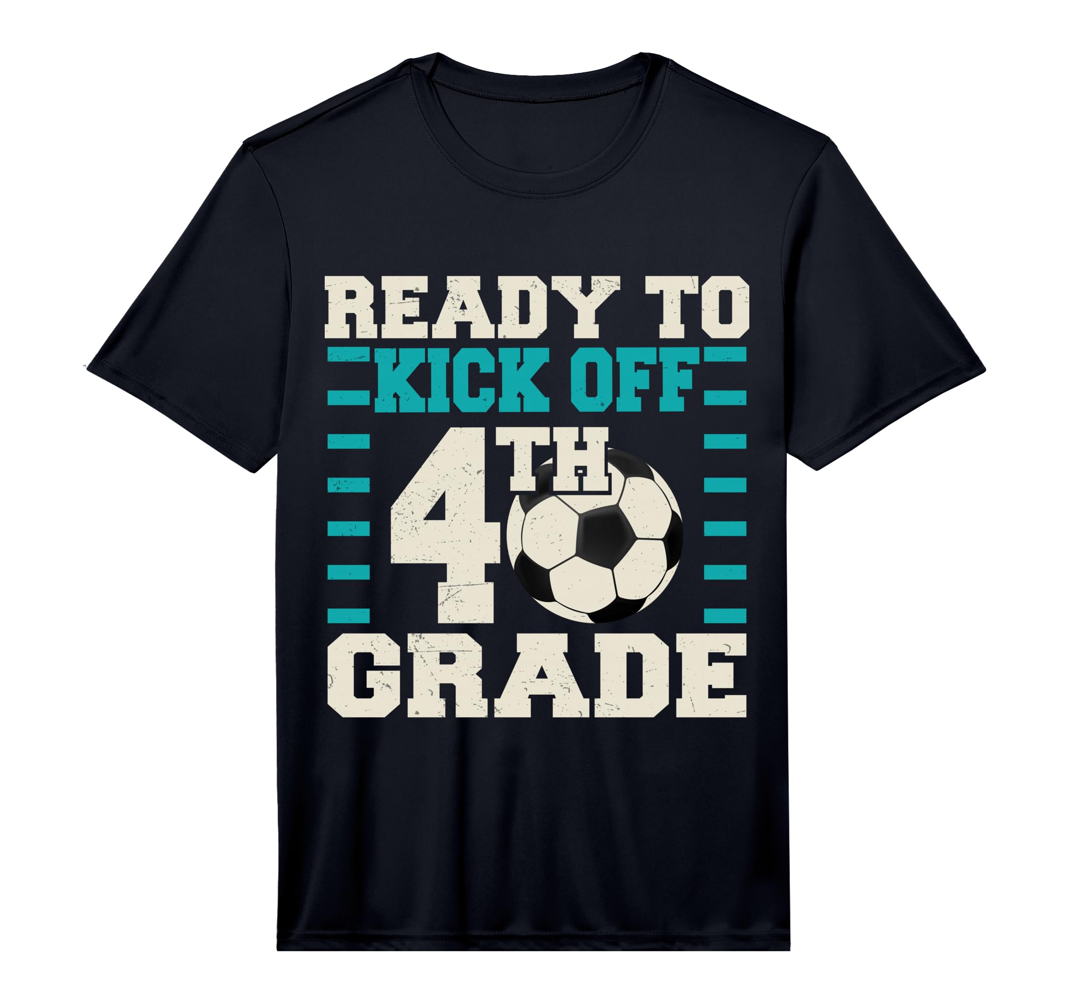 Ready To Kick Off 4Th Grade Soccer T-Shirt - Aesthetic Graphic for Adults
