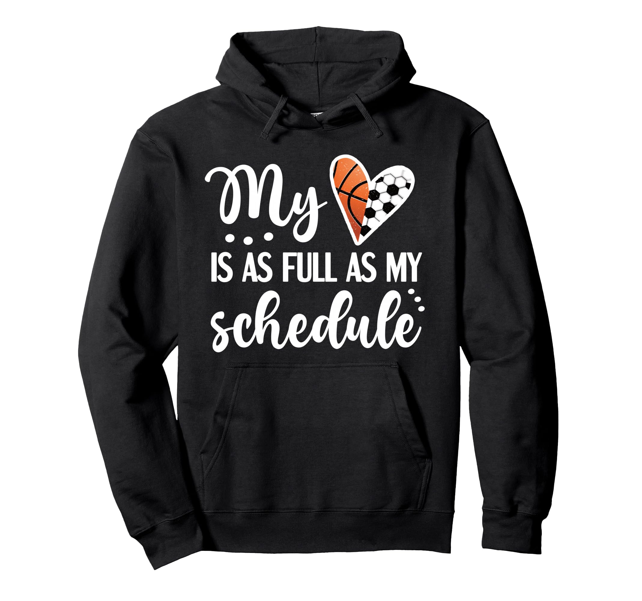 Full Schedule Heart Proud Basketball Hoodie - Unique Graphic Men Women