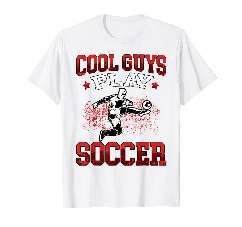 Guys Play Soccer Footballers Young T-Shirt - Novelty Apparel Unisex