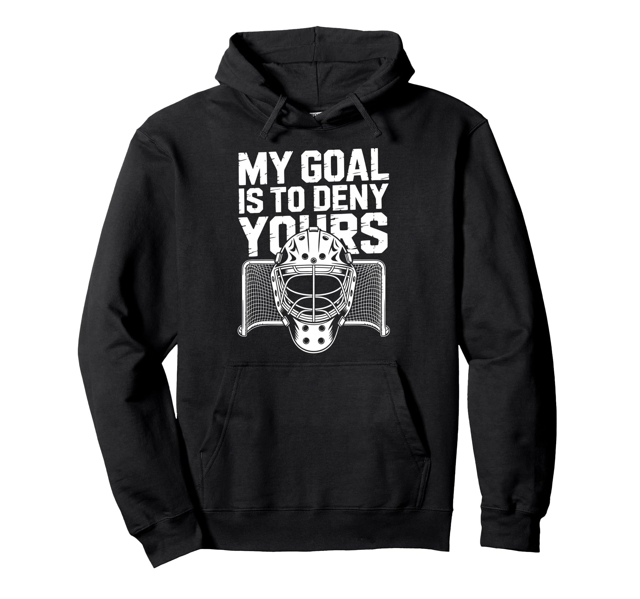 Ice Hockey Goalkeeper Goals Mask Hockey Hoodie - Graphic Print for Adults