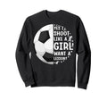Soccer I Shoot Like Want Lesson Sweatshirt - Graphic Print for Adults