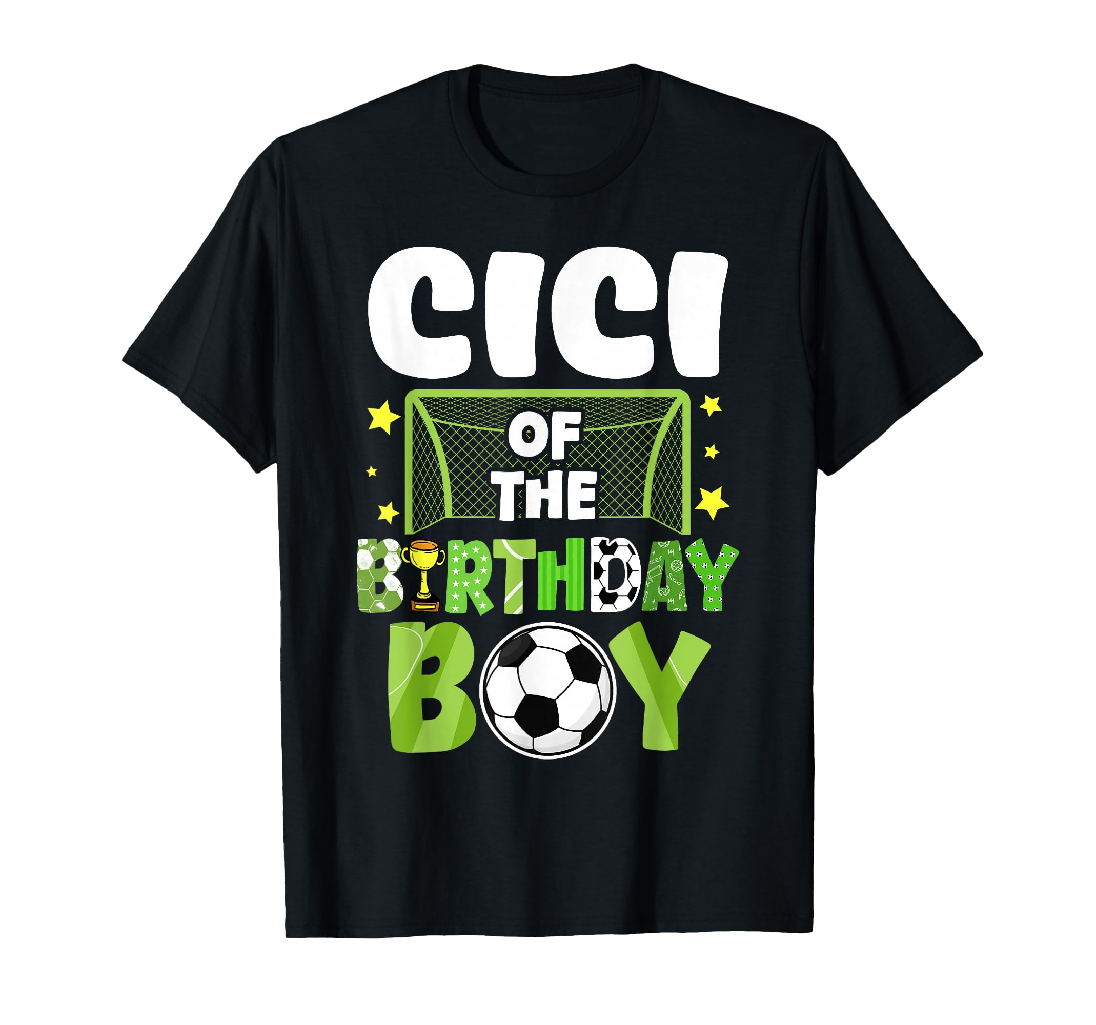 Soccer Cici Birthday Party Family T-Shirt - Minimalist Print for Adults
