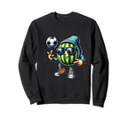 Soccer Melon Sunglasses Summer Vibes Sweatshirt - Graphic Print Men Women