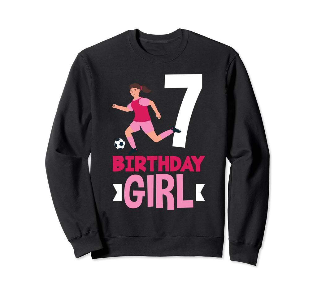 7Th Birthday 7 Years Soccer Football Sweatshirt - Unique Graphic Unisex