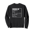 Goalkeeper Definition Soccer Sweatshirt - Minimalist Print for Adults