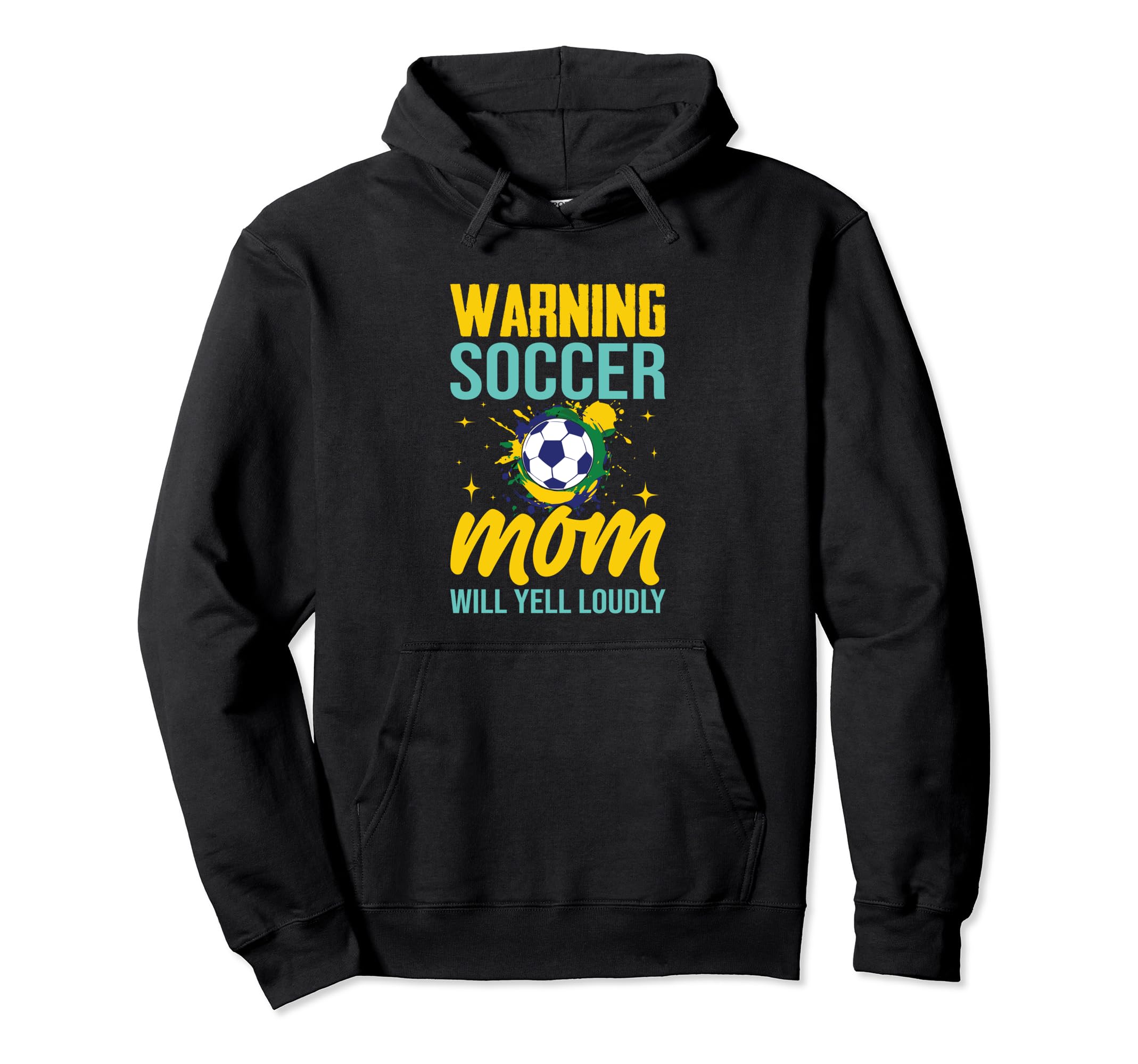 Warning Soccer Mom Will Yell Loudly Hoodie - Trendy Graphic for Adults