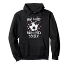 Just Soccer Heart Female Sport Lover Hoodie - Fun Novelty Design Unisex