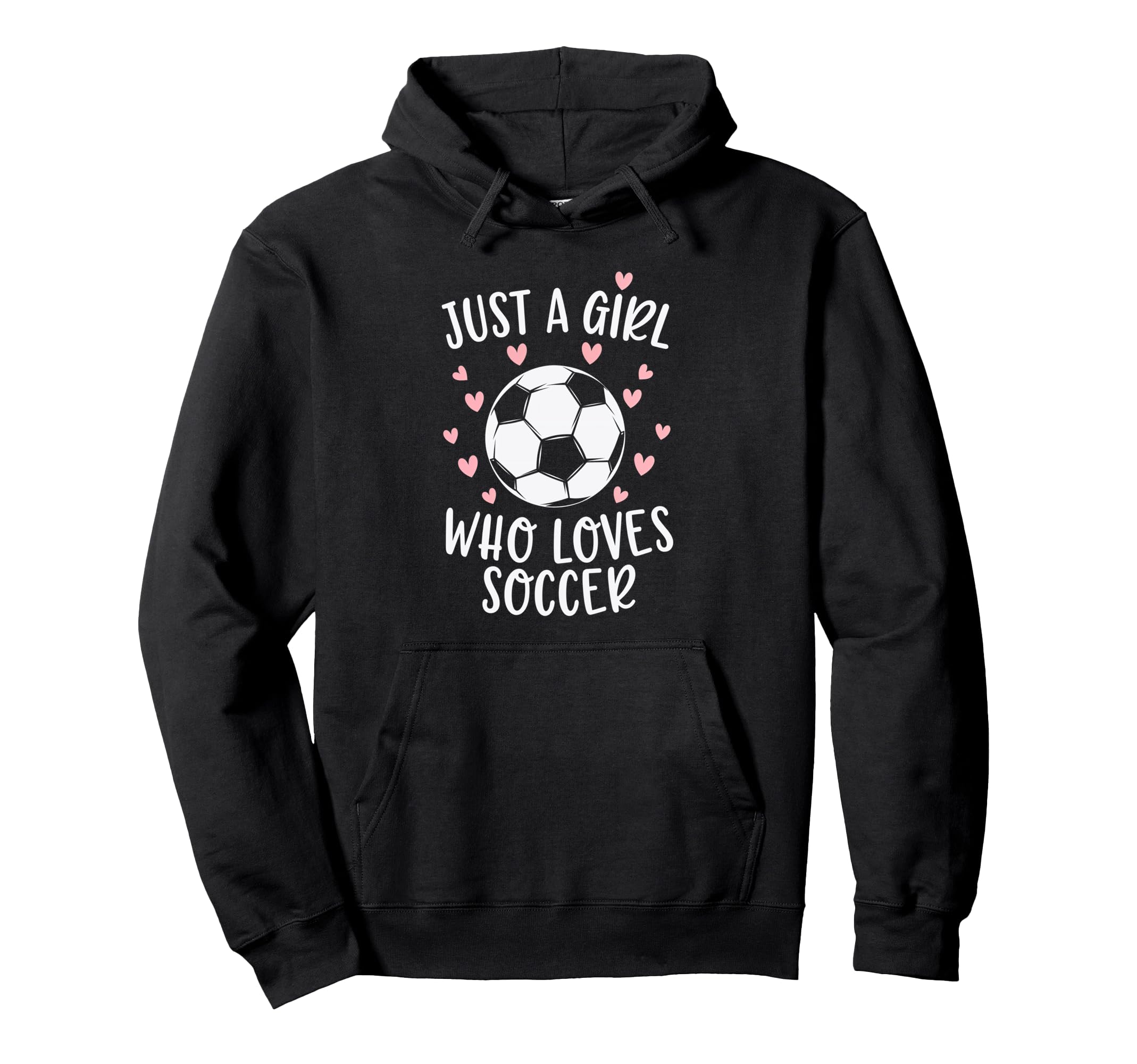 Just Soccer Heart Female Sport Lover Hoodie - Fun Novelty Design Unisex