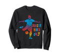 Vibrant Soccer Vibes Only Colorful Sweatshirt - Minimalist Print for Adults
