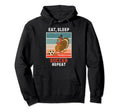 Turkey Bird Eat Sleep Soccer Repeat Hoodie - Custom Art Print Men Women