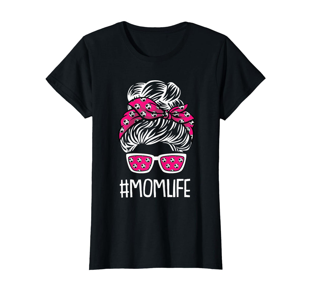 Mom Life Mothers Day Soccer Ball T-Shirt - Novelty Apparel for Adults