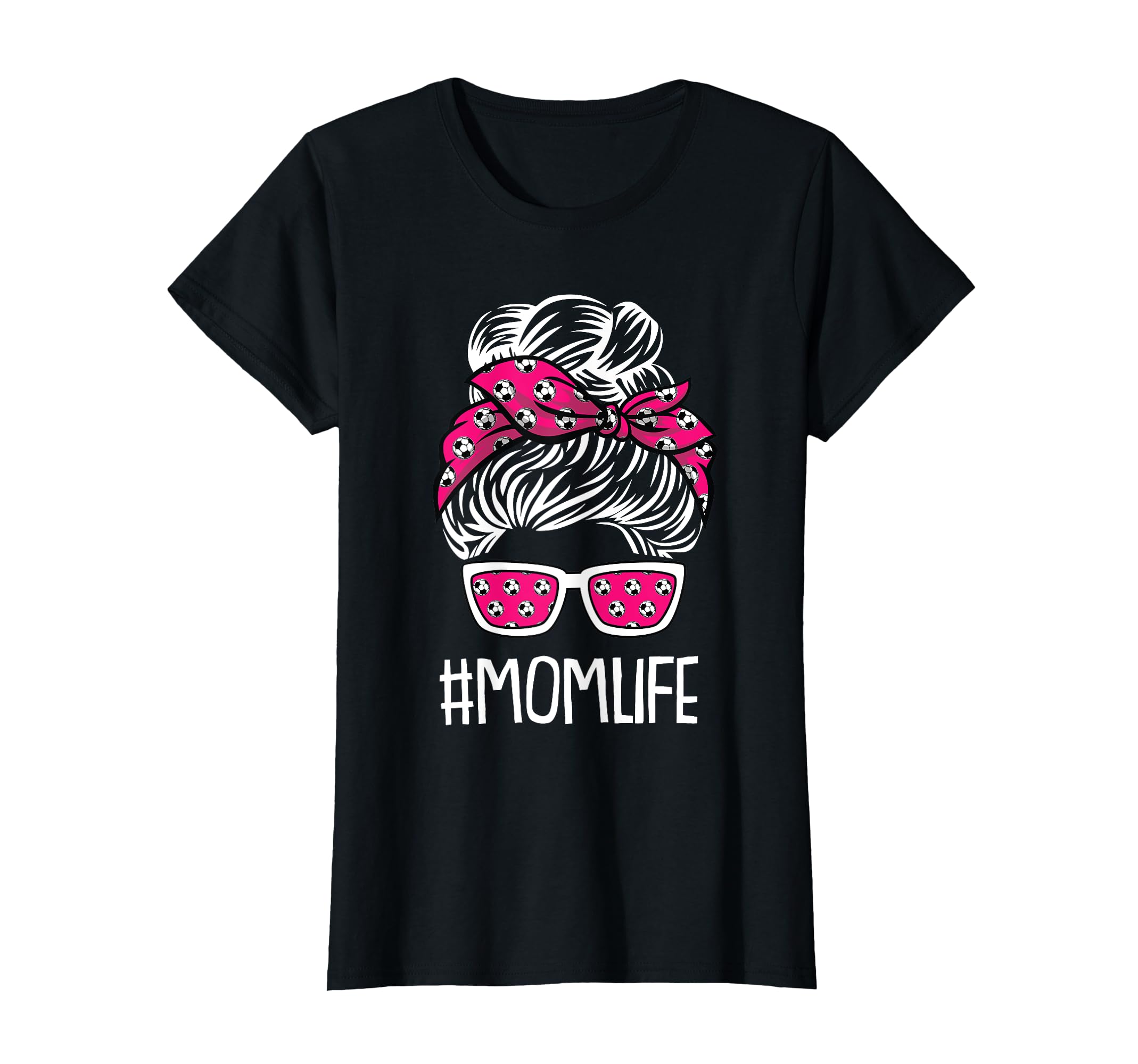 Mom Life Mothers Day Soccer Ball T-Shirt - Novelty Apparel for Adults
