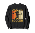 This Loves Soccer Player Kick Sweatshirt - Trendy Graphic for Adults