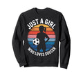 Who Loves Soccer Just Soccer Players Sweatshirt - Graphic Print for Adults