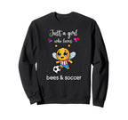 Bee Soccer Bee Soccer Sweatshirt - Casual Everyday Wear for Adults