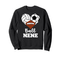 Ball Nene Heart Funny Volleyball Soccer Sweatshirt - Graphic Print Unisex