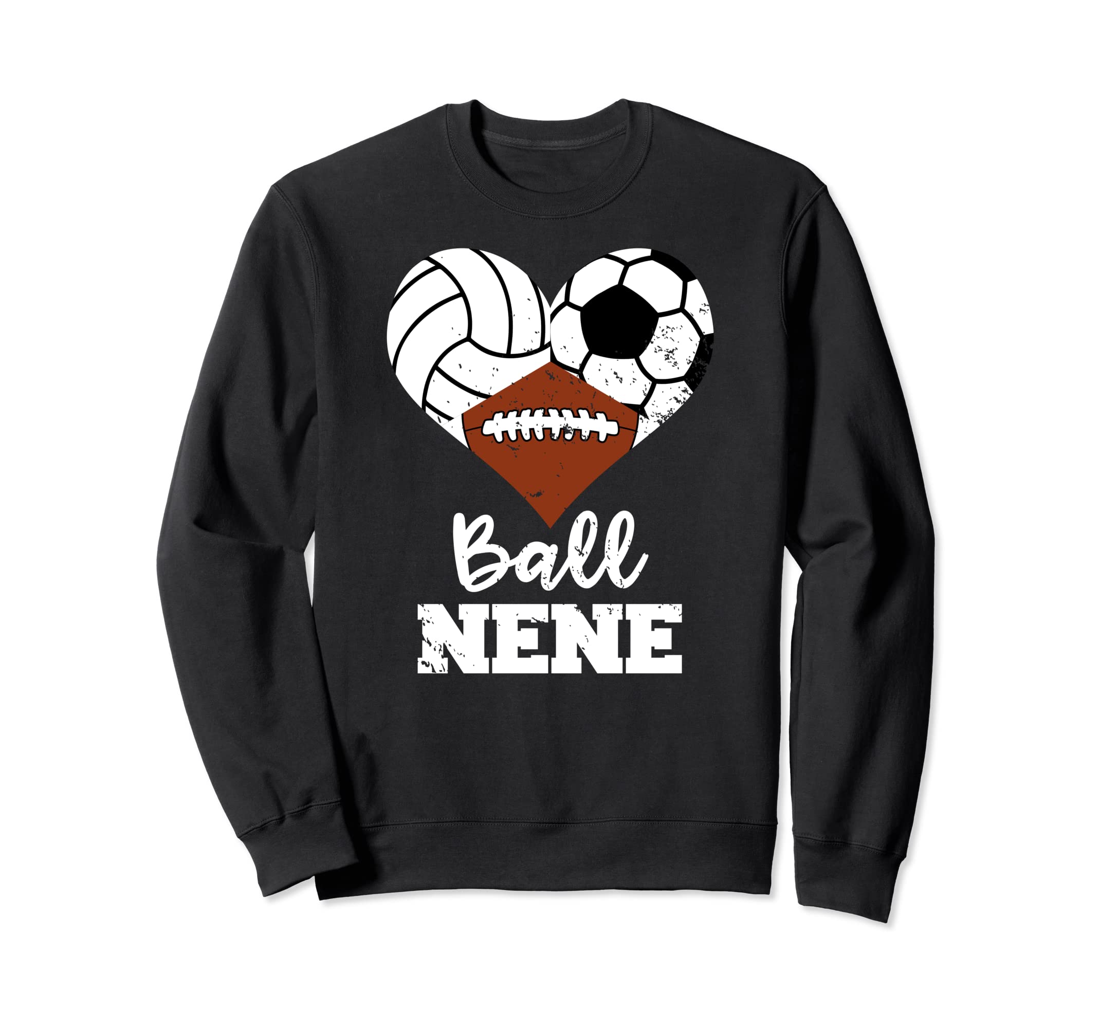 Ball Nene Heart Funny Volleyball Soccer Sweatshirt - Graphic Print Unisex