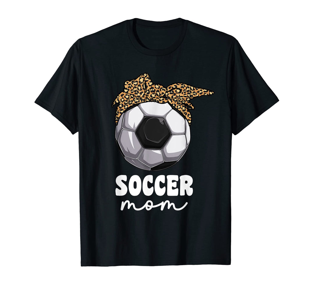 Proud Soccer Mom Mama Leopard T-Shirt - Fun Novelty Design for Adults