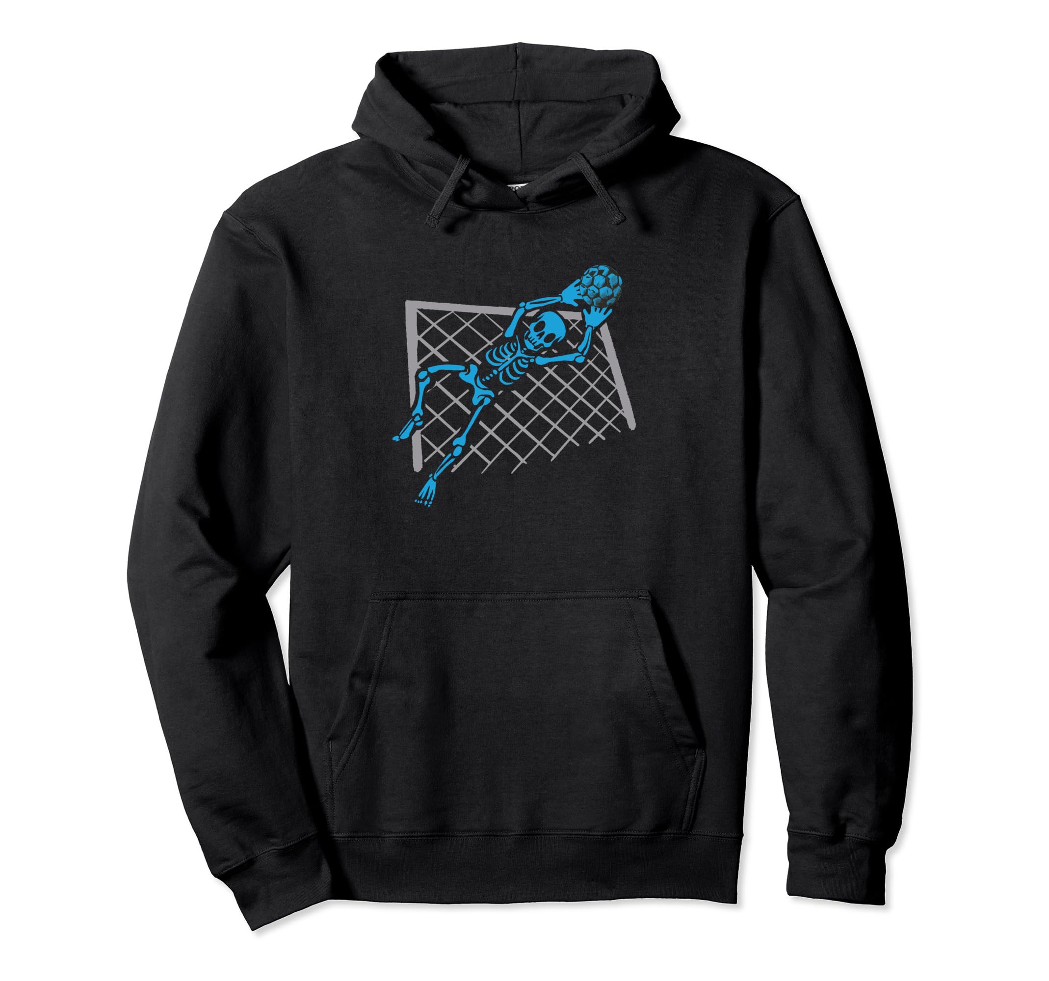 Soccer Goalkeeper Skeleton Hoodie - Fun Novelty Design for Adults