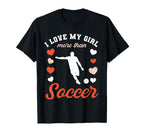 Love My Valentines Day Soccer T-Shirt - Casual Everyday Wear for Adults