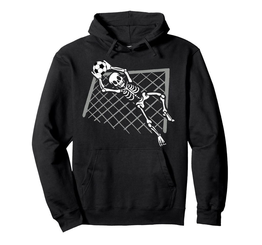 Skeleton Goalkeeper Soccer Goalie Hoodie - Aesthetic Graphic for Adults