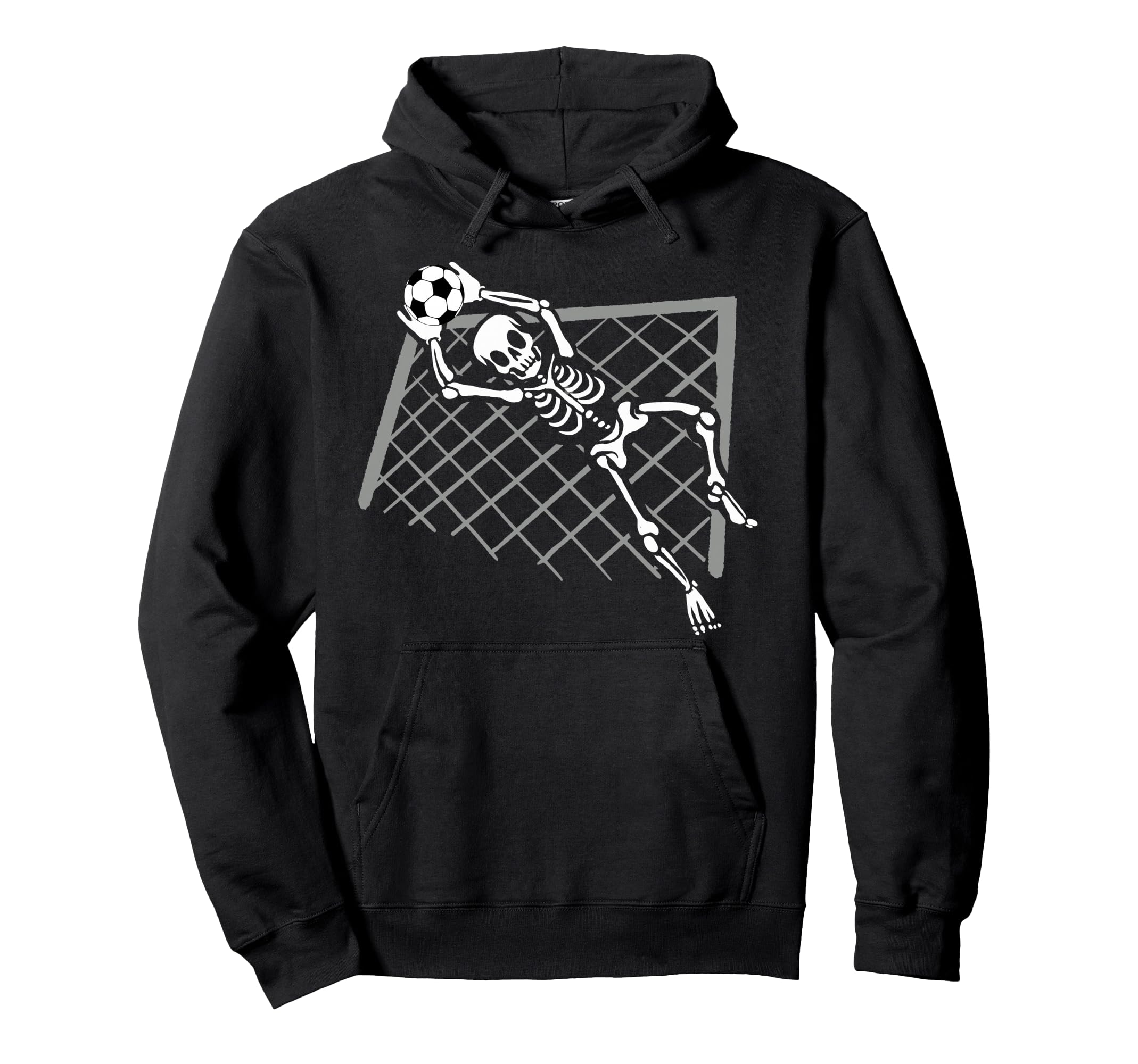 Skeleton Goalkeeper Soccer Goalie Hoodie - Aesthetic Graphic for Adults
