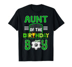 Aunt Birthday Soccer Goal Family T-Shirt - Custom Art Print for Adults