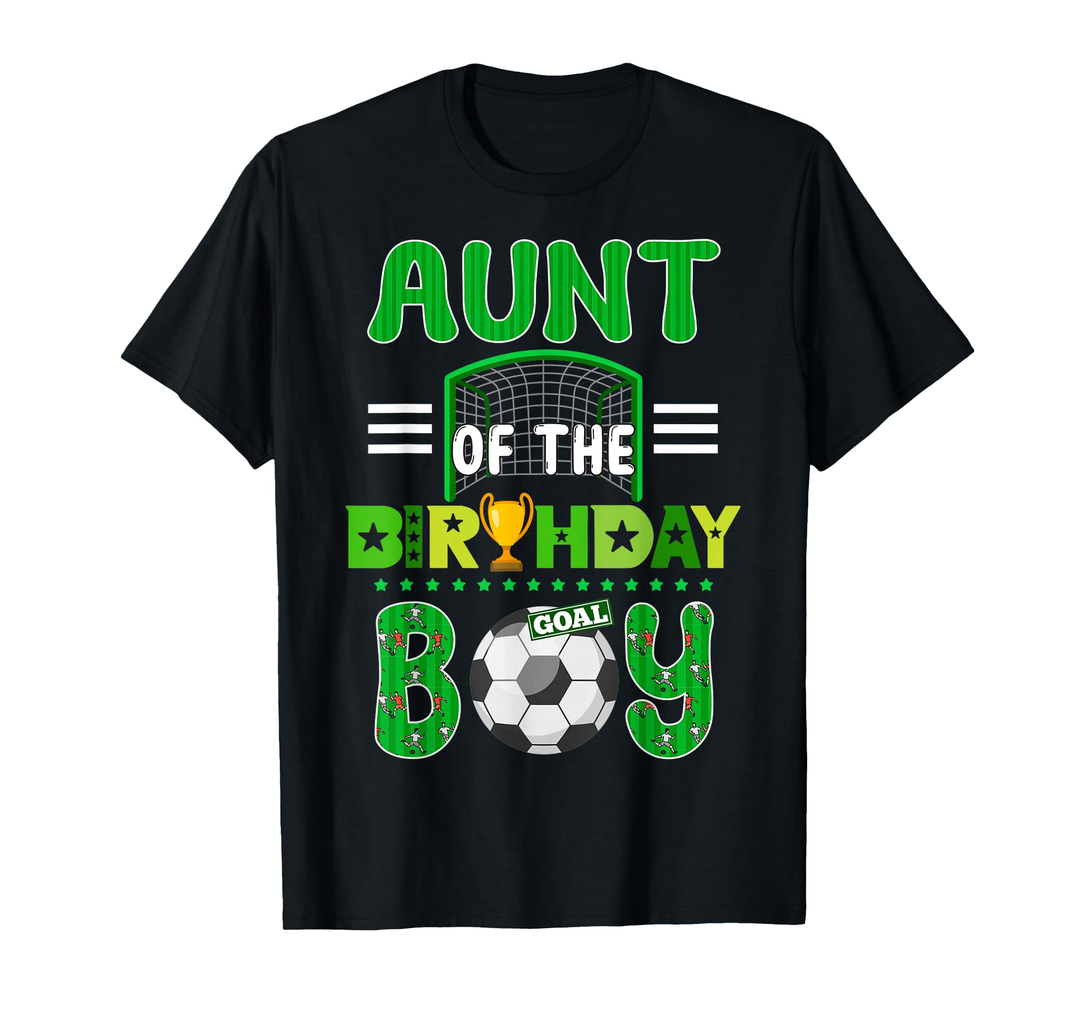 Aunt Birthday Soccer Goal Family T-Shirt - Custom Art Print for Adults