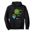 Watermelon Soccer Player Number 7 Hoodie - Minimalist Print for Adults