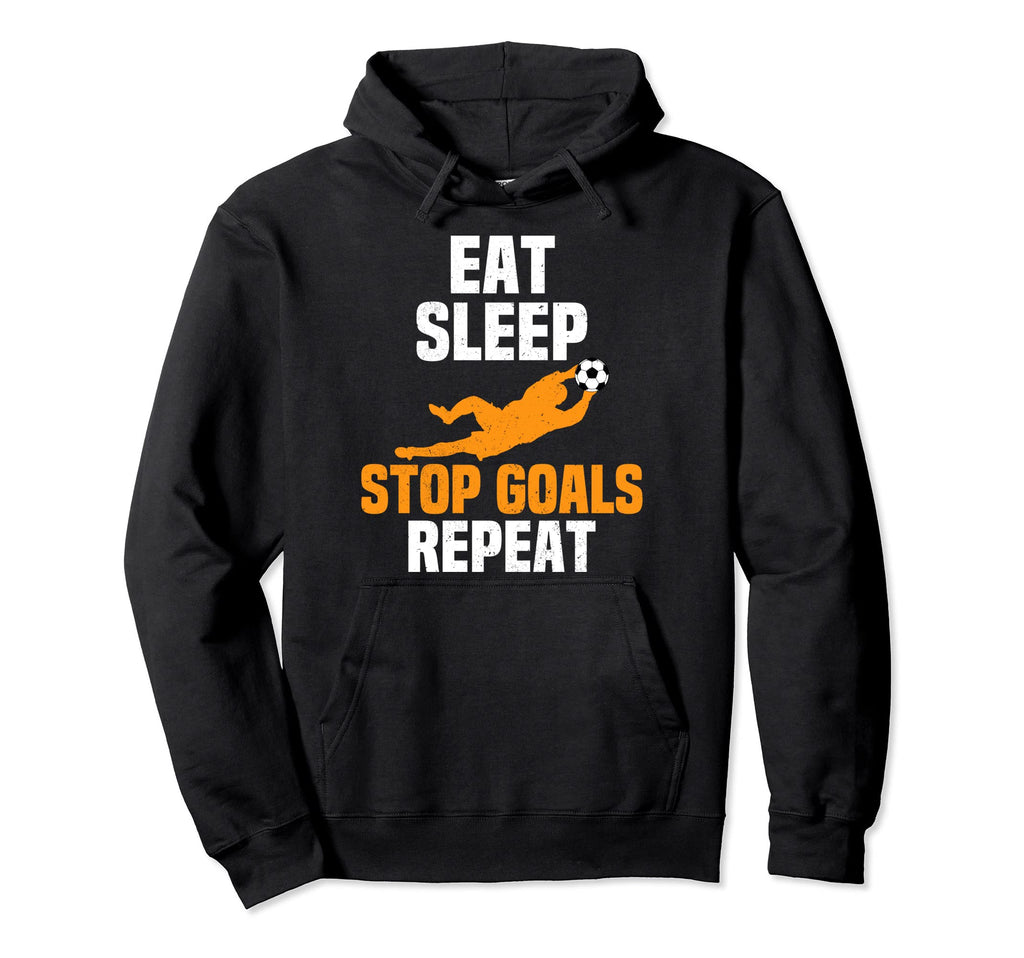 Eat Sleep Stop Goals Repeat Hoodie - Custom Art Print for Adults