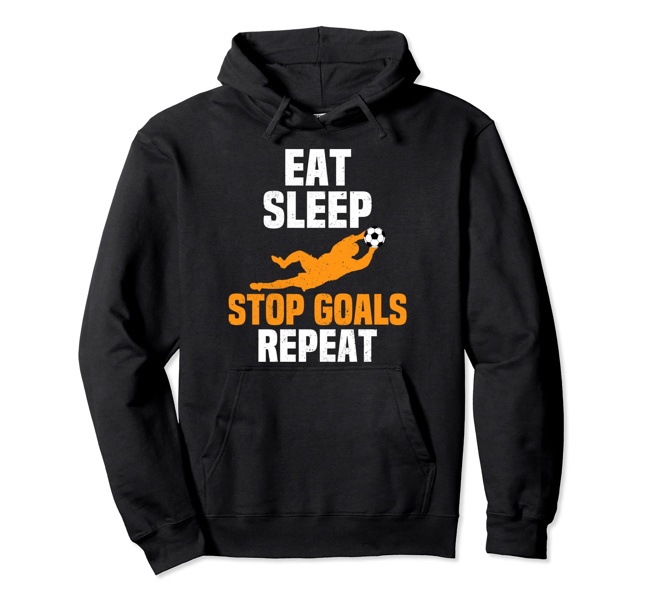 Eat Sleep Stop Goals Repeat Hoodie - Custom Art Print for Adults